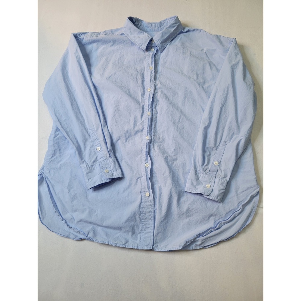 Universal Thread Goods Co Blue Button Down Womens XL Oversized Fit Cotton 2216